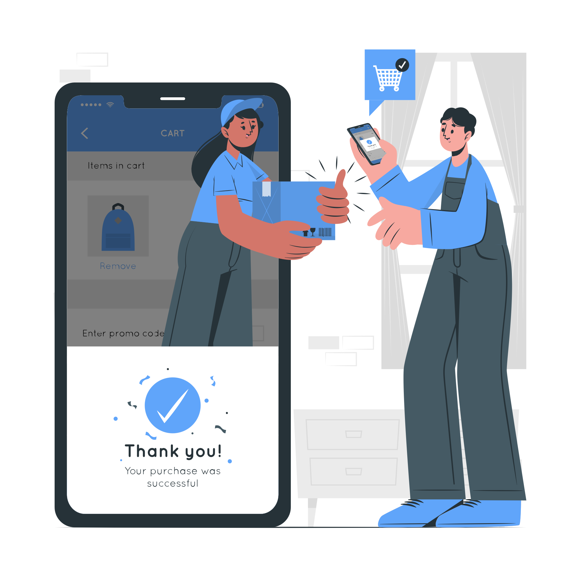 E-commerce Solutions Illustration