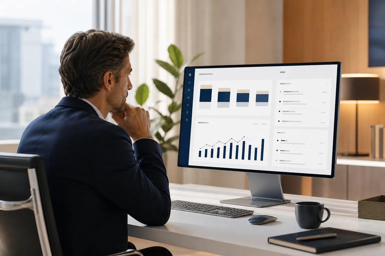 Sales leader reviewing pipeline health, forecast, and daily actions on Sales Intelligence Dashboard